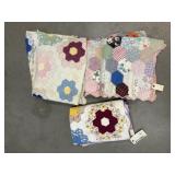 (3) Heavily Worn Quilts