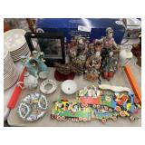 Figurines w/ Shelf Clock & Stand-Ups