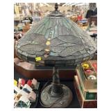 Slag Glass Dragonfly Table Light