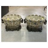 (2) Contemporary Pottery Center Bowls