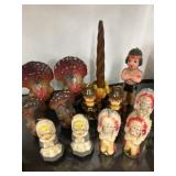 Grp. Vintage Novelty Seasonal Candles