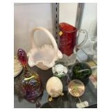 Souvenir Pitcher w/ Art Glass