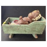 Vintage Doll w/ Cradle