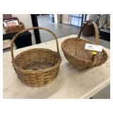 (2) Wicker Woven Baskets