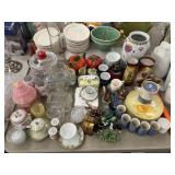 Chinaware w/ Pattern Glass & Shakers