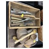 Wooden Utensil Tray w/ Utensils & Wooden Wares