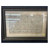 Framed Needlepoint Sampler