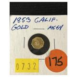 1853 California Gold Coin