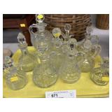 Asst. Pattern Glass Cruet Bottles