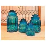 Vintage "Moon and Stars" Glass Canister