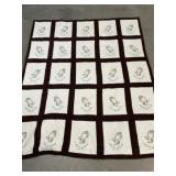 Contemp. Embroidered Quilt