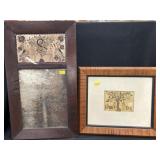 Adam & Eve Folkart Print w/ Mirror