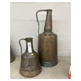 (2) European Copper PItchers