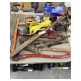 Tow Strap w/ Bench Vise & Hand Tools