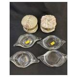 Crab Shell Serving Dishes w/ Jewelry Caskets