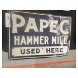 Vintage Single Sided Hammer Mill Sign
