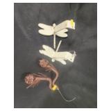 (2) Cast Metal Curtain Rod Hangers