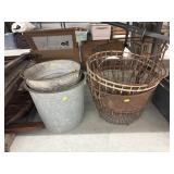 Egg Baskets w/ Galv. Buckets