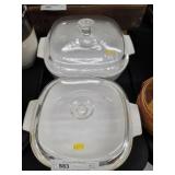 (2) Corninware Spice of Life Covered Svg. Dishes