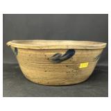 Blue Slip Decorated Batter Bowl
