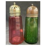 (2) Victorian Glass Shakers