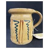 Stoneware Slip Decorated Milk Pitcher