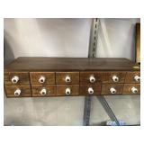 12-Drawer Mixed Wood Storage Box