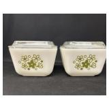 (2) Pyrex 1.5 Cup Refrigerator Dishes