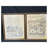 (2) Folkart Style Prints