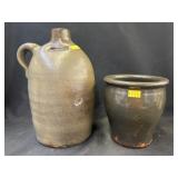 Stoneware Storage Jug w/ Crock