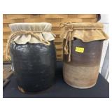(2) Stoneware Storage Crocks