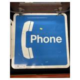 Double Sided Alum. Telephone Sign