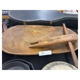 Carved Wood Trencher w/ Winder