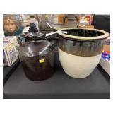 Stoneware Storage Crock w/ Jug