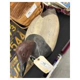 Unsigned Carved Wood Duck Decoy