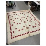 Vintage Floral Pattern Quilt