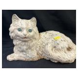 Cast Metal Reclining Cat