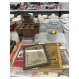 Ephemera w/ Mini. Cast Metal Stove