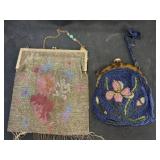 (2) Victorian Glass Beaded Purses