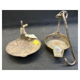 (2) Primitive Grease Lamps
