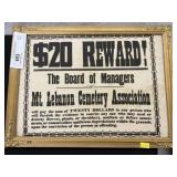 Framed Rewards Sign