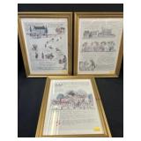(3) Folkart Style Prints