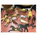 Asst. Porcelain & Plastic Bodied Horse Figurines