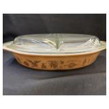 Vtg. Pyrex Early American Pattern Cvd. Svg. Dish