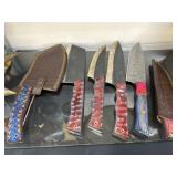 Grp. Damascus Blade Knives & Cleavers