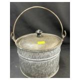 Gray Agateware Pail