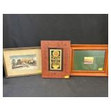 Folkart Print w/ Framed Watercolors