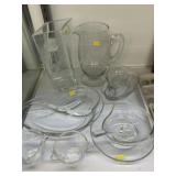 Asst. of Etched Glassware