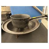 (2) Cast Iron Footed Kettles