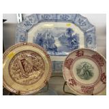 Transferware Platter w/ Plates